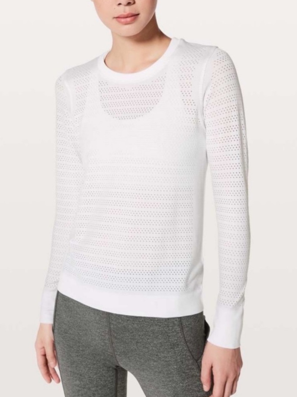 Lululemon Swiftly Breathe Long Sleeve Squad White 6